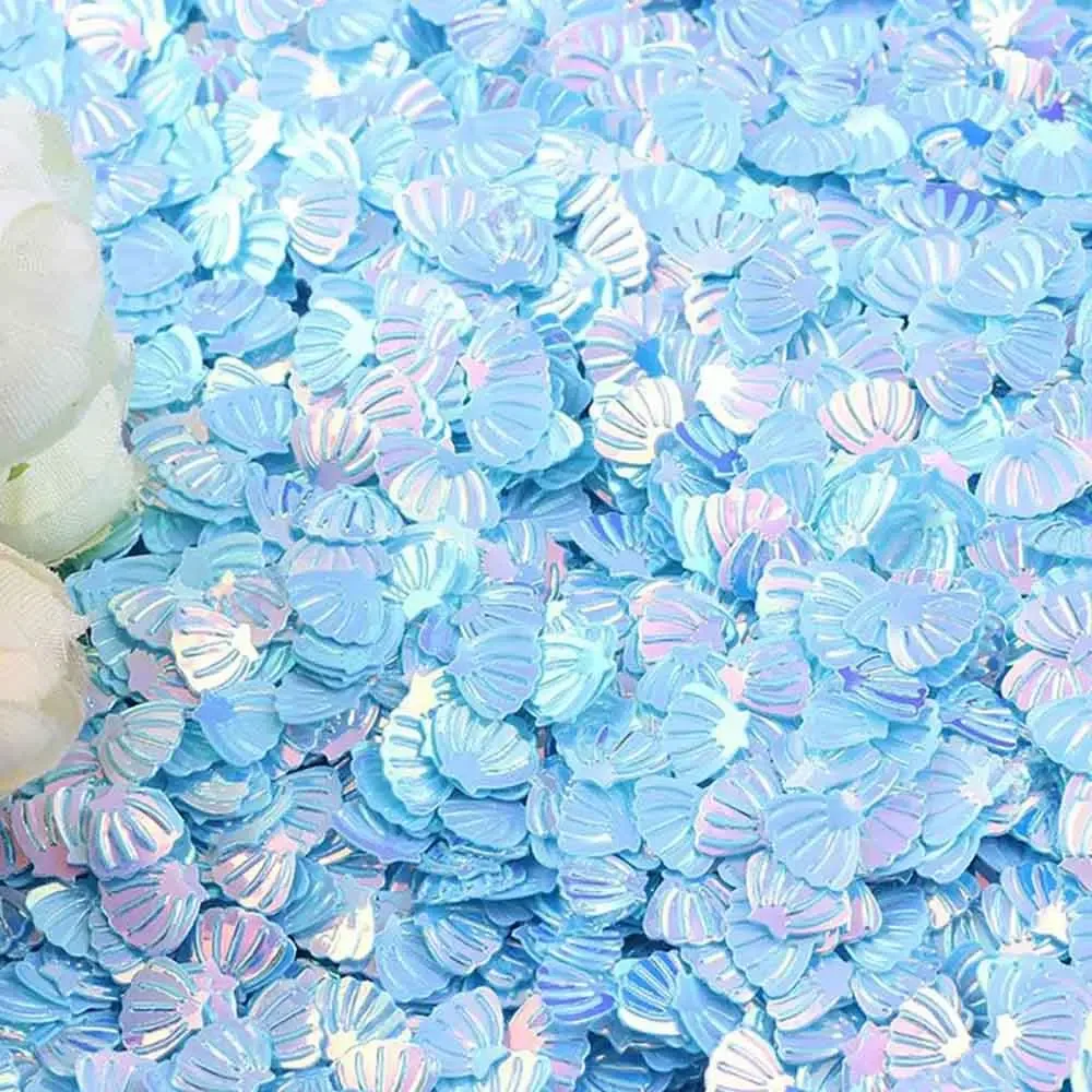 15g/Pack Iridescent Shining Shell Confetti Glitter 7MM For Baby Shower Confetti Party Mermaid Party Table Scatter DIY Decor