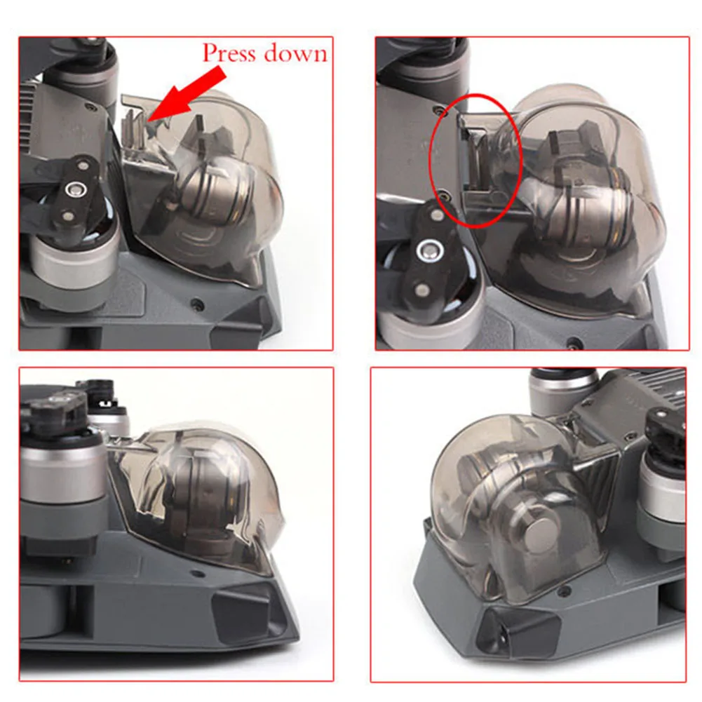 Capuchon Protection Objectif Caméra Gimbal pour DJI Mavic Pro - Gris Transparent