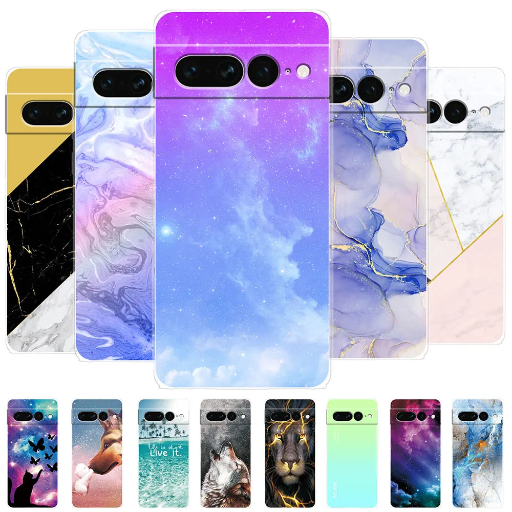 Per Google Pixel 7 Pro 5G Custodia Pixel 7 Cover Fashion Painted Silicone Soft Tpu Custodie Fundas Per Google Pixel 7 7Pro Case Coque