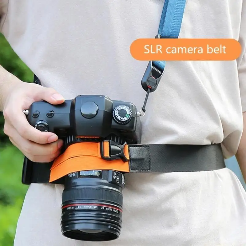 F62C DSLR 및 미러리스 모델용 조정 가능한 카메라 허리 벨트, 안전한 탄성 지지대, 통기성 나일론
