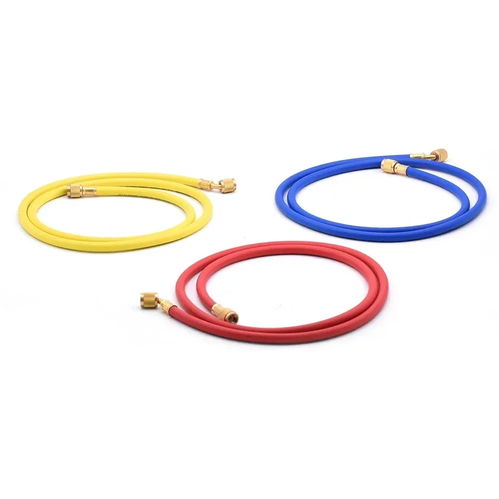 3000psi A/C Charging Hose Tube Kit Hose Low Loss Fittings for R134A R12 R22 Refr