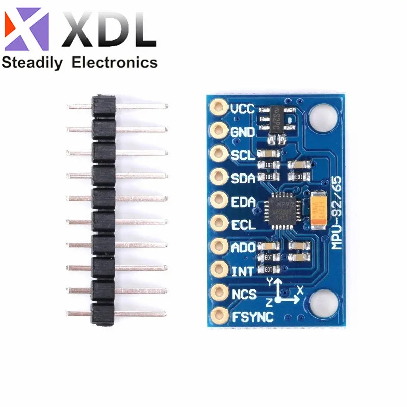 

10 шт. SPI IIC/I2C GY-9250 MPU 9250 MPU-9250 9-осевое отношение + гироскоп + акселератор + магнитометр сенсорная плата модуль 3-5 в мощность