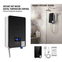 Chauffe-eau électrique instantané mural 220V, sans réservoir, à température constante, prise EU 5