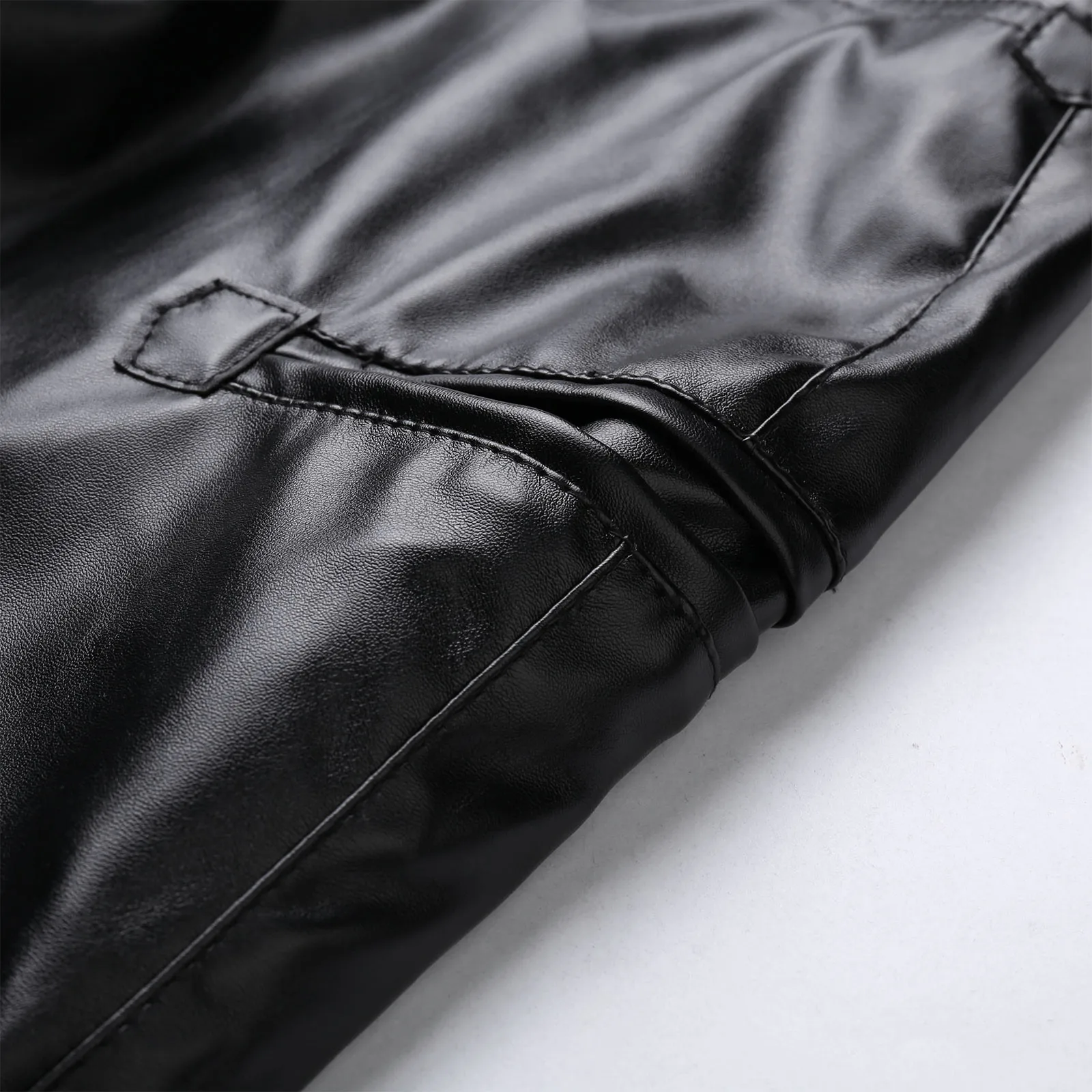 Men Latex Stretchy Leather Pants Slim PU Leather Skinny Pants Wet Look Tights Streetwear Trousers men trousers leather pants skinny pants