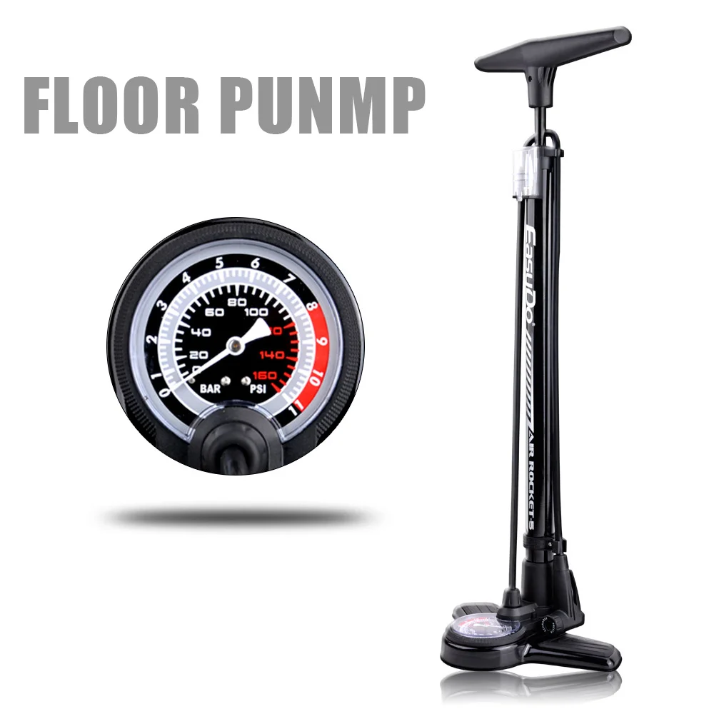 Pompa Da Pavimento Pompa Da Pavimento Presta Schrader Smart Valve Tire Gonfiatore Per Bici Da Strada Mtb In Acciaio Legato Ad Alta Pressione Con Base 
