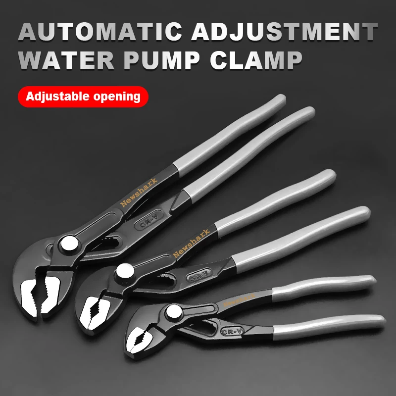 8/10/12 inch Water Pump Pliers Quick-Release Plumbing Pliers Pipe Wrench Adjustable Water Pipe Clamp Pliers Household Hand Tools