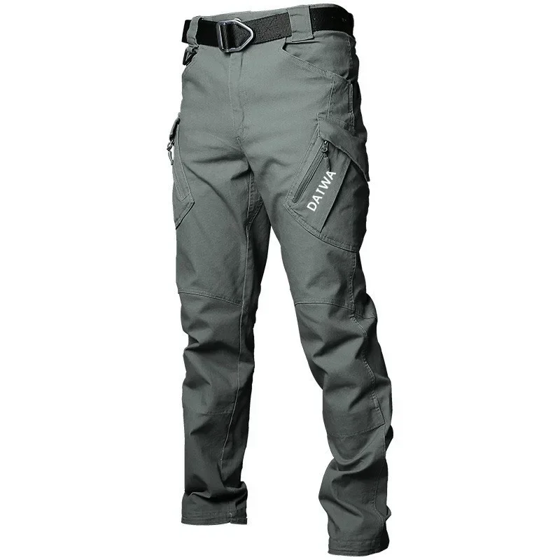 Datwa Spring and Summer Waterproof Fishing Pants Tactical Pants Mountaineering Training Suit Multi Pocket Hunting Tactical