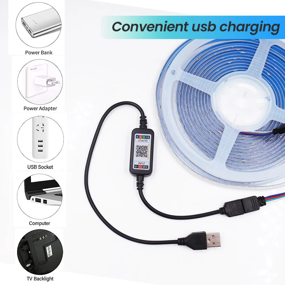 OULARA Bande LED RGB Smart IC COB - Adressable - 6 M, 24 V - Multicolore - Flexible - Fonction De