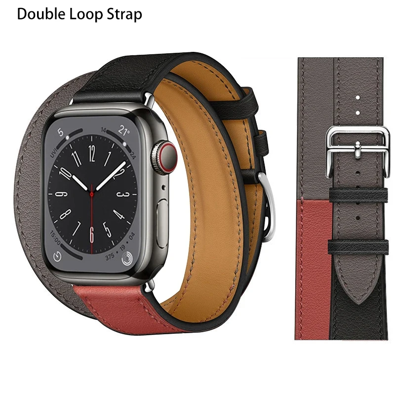 Premium Genuine Leather Watch Strap - Elegant and Versatile Wristband Bracelet