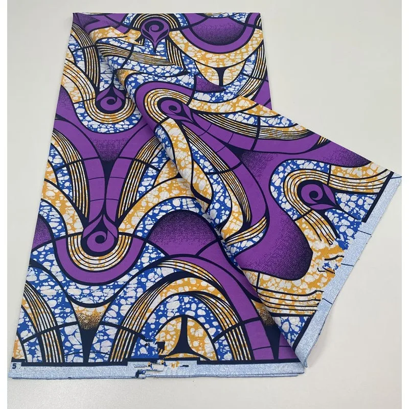 100% Cotton Dutch Hollandais 2026 Print Fabric High Quality Veritable Real Wax Guaranteed African Wax Tissu Dutch Pagne 6 Yards 3