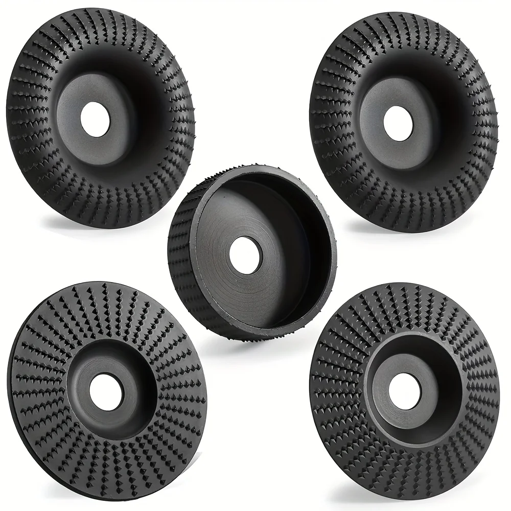 Pomsare Upgraded Angle Grinder Wood Carving Disc Grinding Wheel, Wood Grinder Shaping Disc Tools For Angle Grinder 4 1/2 Inch 7/8 Arbor, Stump Grinder Attachments For Wood Cutting Sanding Polishing - View #7
