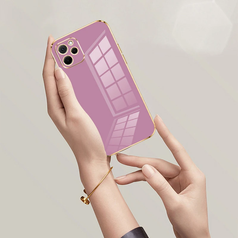 Luxury Square Plating Shockproof Back Cover