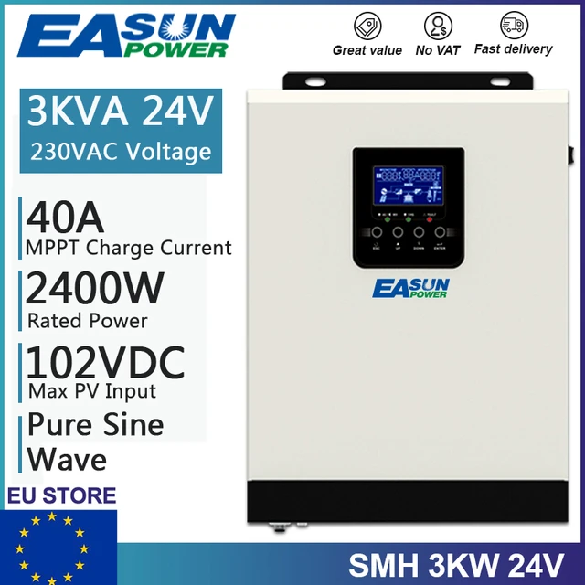 Hybrid-Solar-Wechselrichter 5000W 48V 230V 40A MPPT-Solarregler On-Grid /  Off-Grid