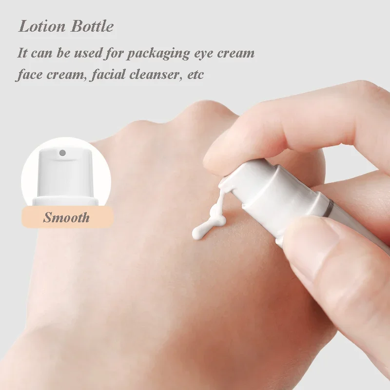 5/10/15ml Clear Empty Refillable Bottle Airless Vacuum Pump Foundation Dispense Portable Bottle Set Sample Container Empty Tubes