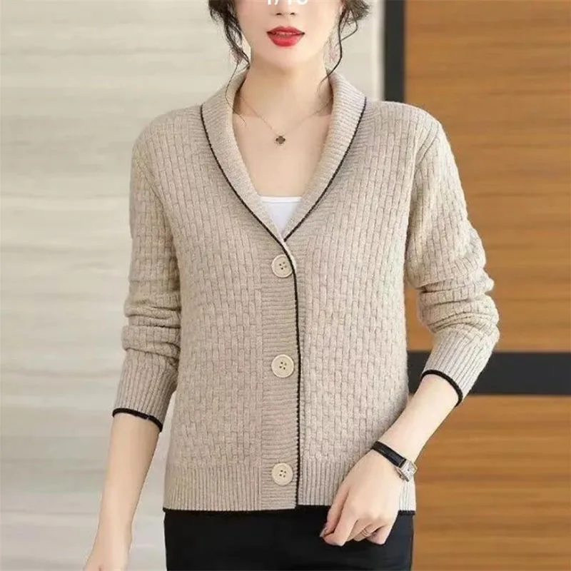 

Fashion Women Knitwear Cardigan Sweaters Female Long Sleeve Spring Autumn Casual Single-Breasted Knitted Sweater Coat Tops 2023