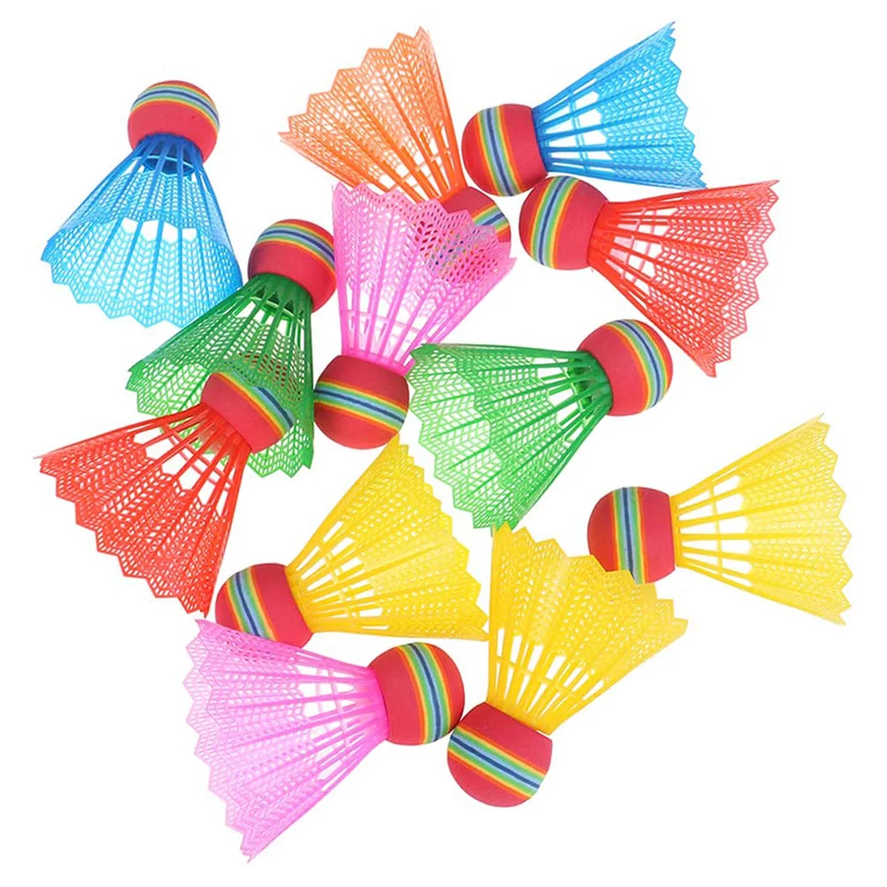 Colorful Badminton Hit-resistant Badminton Drop-resistant Badminton Plastic Badminton Balls for Indoor Outdoor Activities