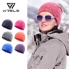 WRELS Winter Warm Cycling Cap Men's Balaclava Sports Knitted Hat Soft Beanie Velvet lining For Running Jogging Cycling Skiing 1