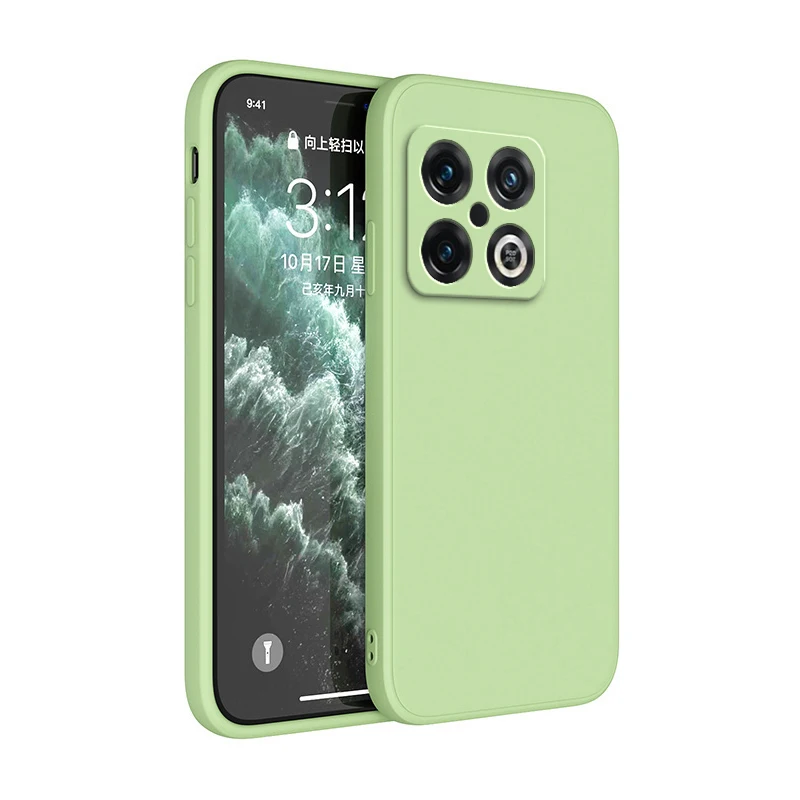 Luxury Shockproof Liquid Silicone Square Phone Case – Soft Back Cover Housing