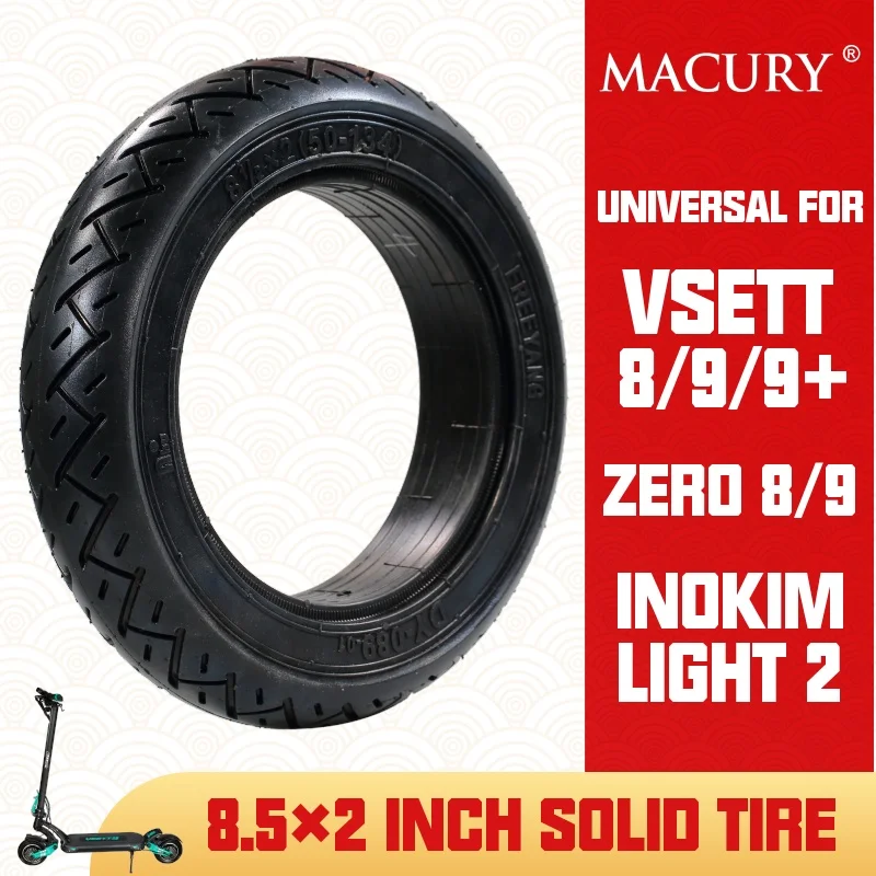 8.5 Inch Solid Tyre for VSETT 8 9 9+ ZERO 8 9 INOKIM Light 2 Electric  Scooter 8.5x2 Tubeless Tire Anti-Punctured Honeycomb