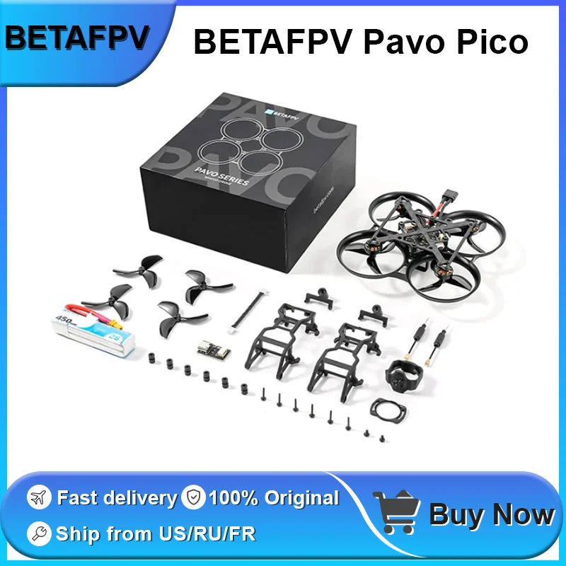 Betafpv Pavo Pico Brushless Racing Drone Whoop Quadcopter (Senza Hd Digital Vtx & Camera ) 2S 450Mah 4 Minuti Mini Drone Toys