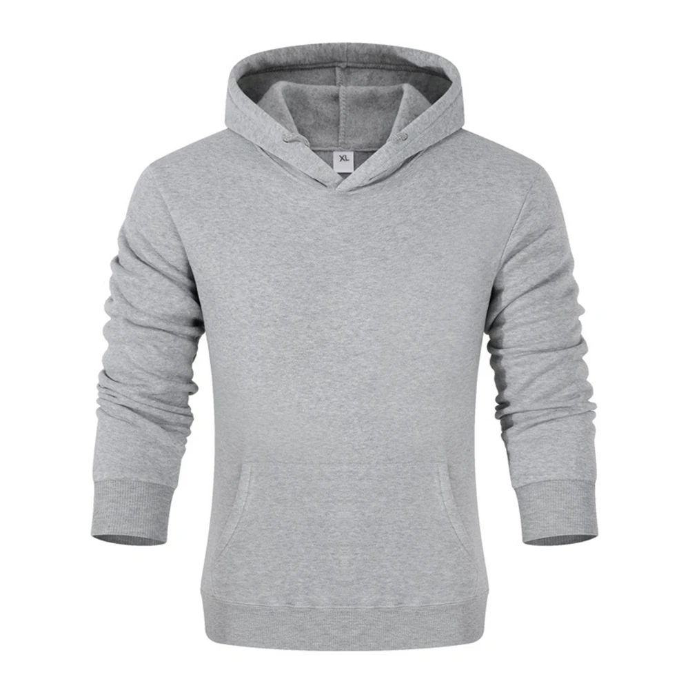

Men Pullover Fleece Long Sleeve Hoodies Sweatshirts Jumper Activewear Sport Tops Loose Casual Sport Korean Solid Men's Hooded