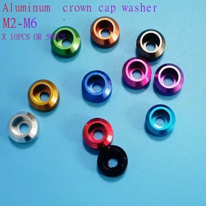 10 шт./50 шт., алюминиевая шайба M2 M2.5 M3 M4 M5 M6