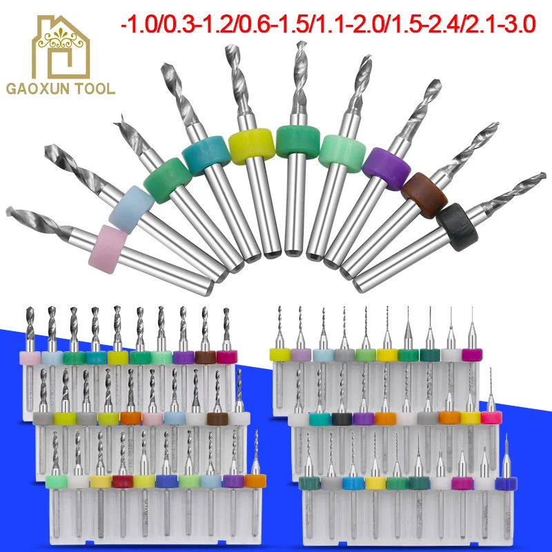 

10pcs/Set HighQuality Hard Alloy PCB Print Circuit Board Carbide Micro Drill Bits Tool 1.1- 2mm Drill Bit Set Dremel Accessories