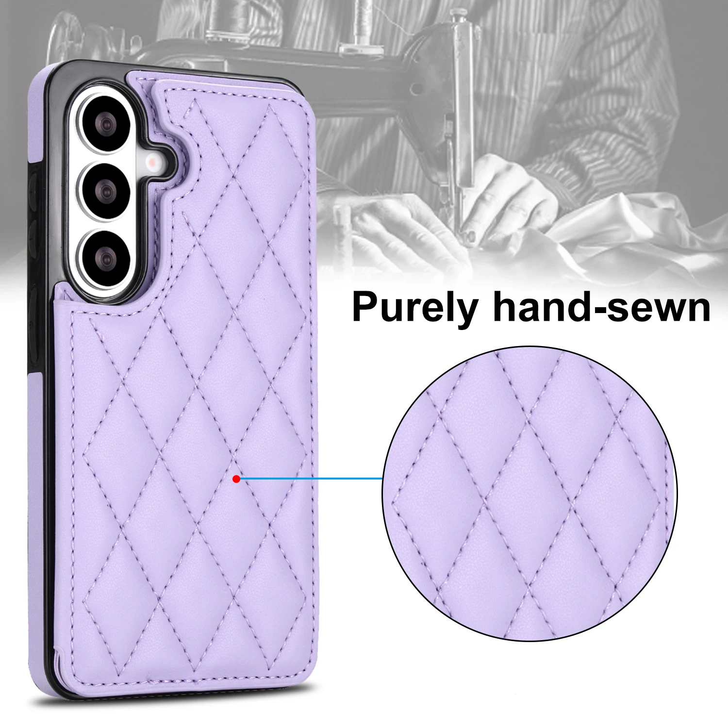 Brieftaschen-Hülle mit Doppelknopf, kleiner Duftkartenhalter, Flip-Lederhülle für Samsung Galaxy S26 Ultra S26 Plus S26 A16 A17 A26 A35 A36 A56 – Detail 6