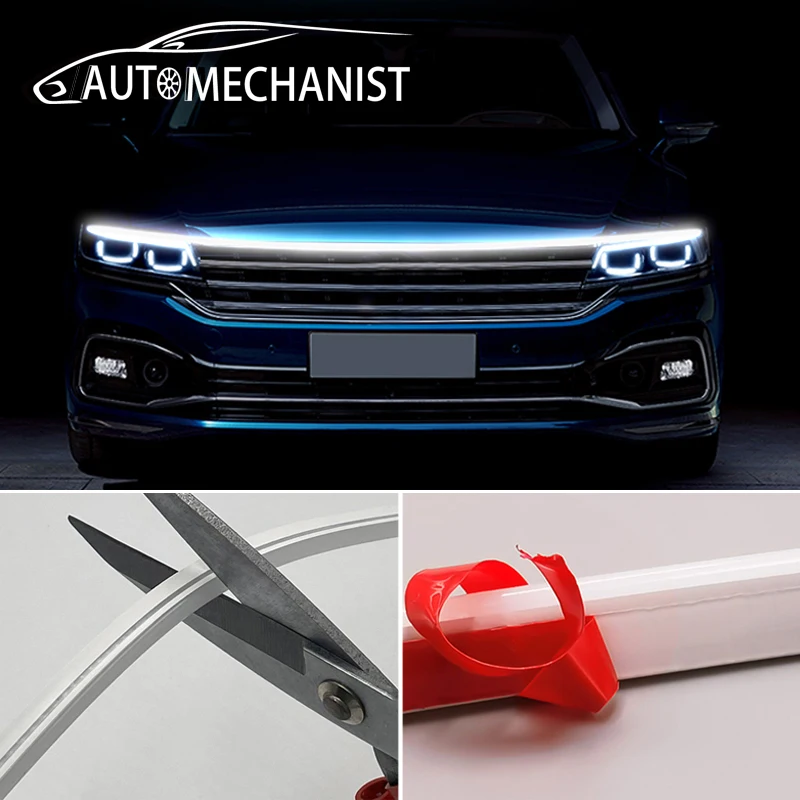 AUTOMECHANIST Led Decoration Lights For Car Hood Flexible Daytime