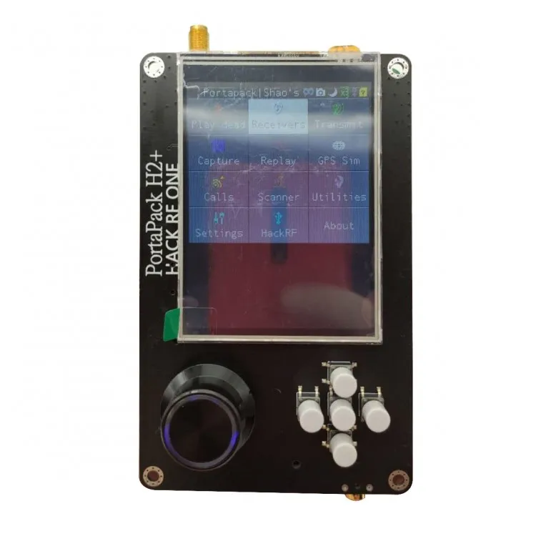 1MHz-6GHz HackRF One SDR 플랫폼 W/ Shell PortaPack H2 3.2 터치 스크린 0.5PPM TCXO 시계
