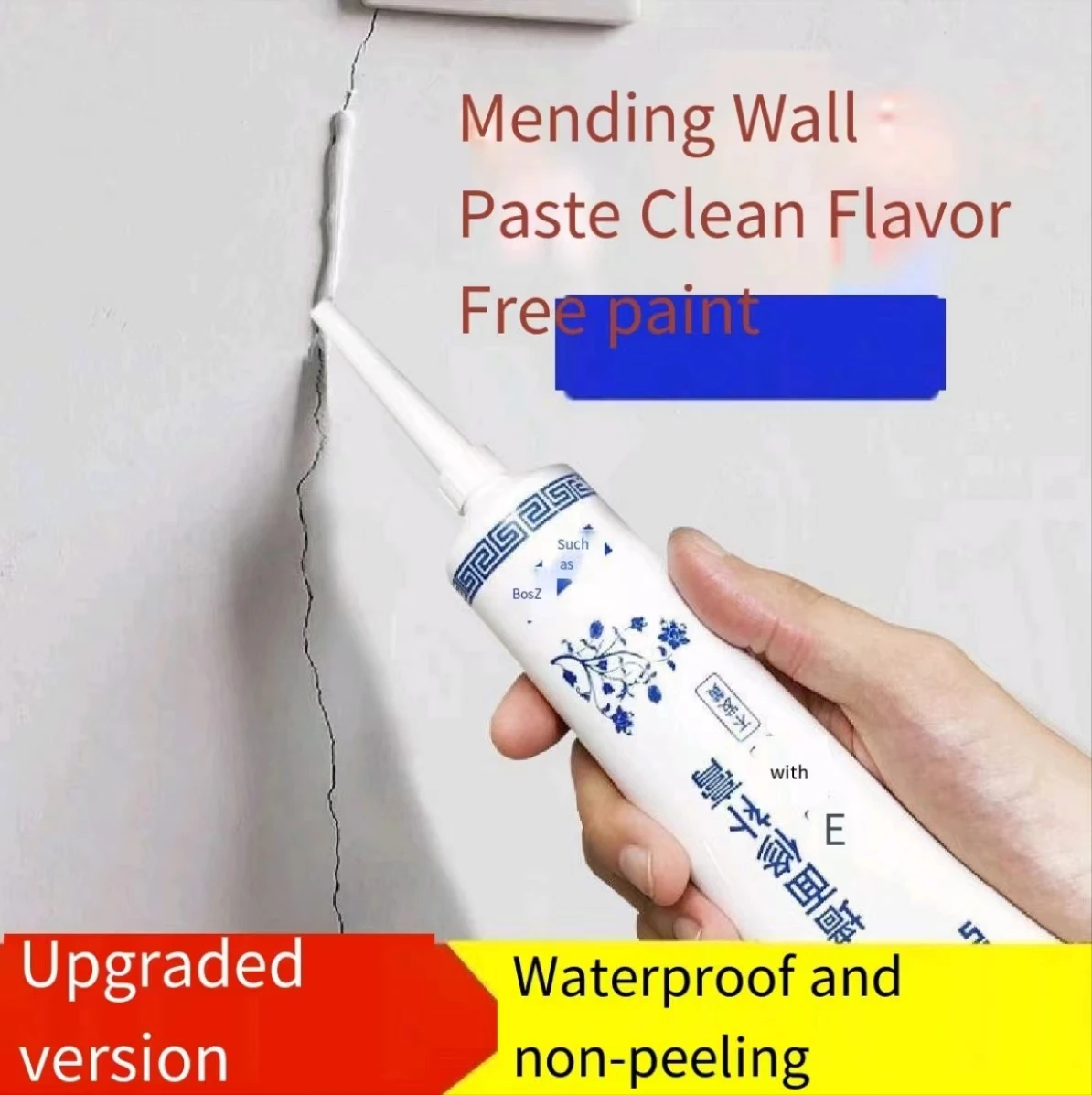 Wall repair paste, white waterproof and mildew proof, household moisture-proof interior wall renovation, paint free and odor