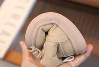 2024 Trend Fashion Winter Boots For Girls Korean Style PU Leather Children's Snow Boots Thick Warm Plush Shoes For Kids Faux Fur 6
