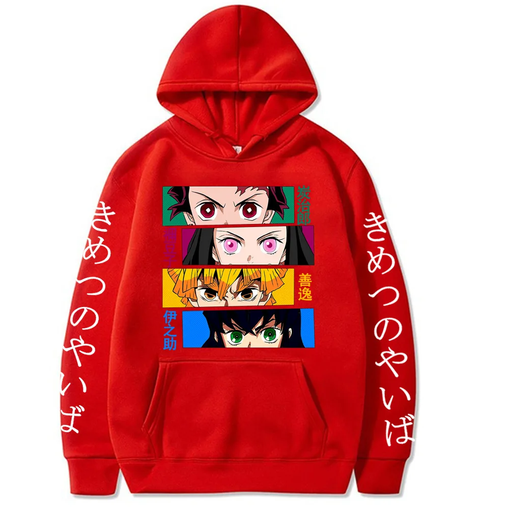 Japanese Anime Hoodies Demon Slayer Graphic Oversized Hoodie Aesthetic Sweatshirts Harajuku Fashion Men Women's Hood Kpop Outfit hoodies for women Hoodies & Sweatshirts