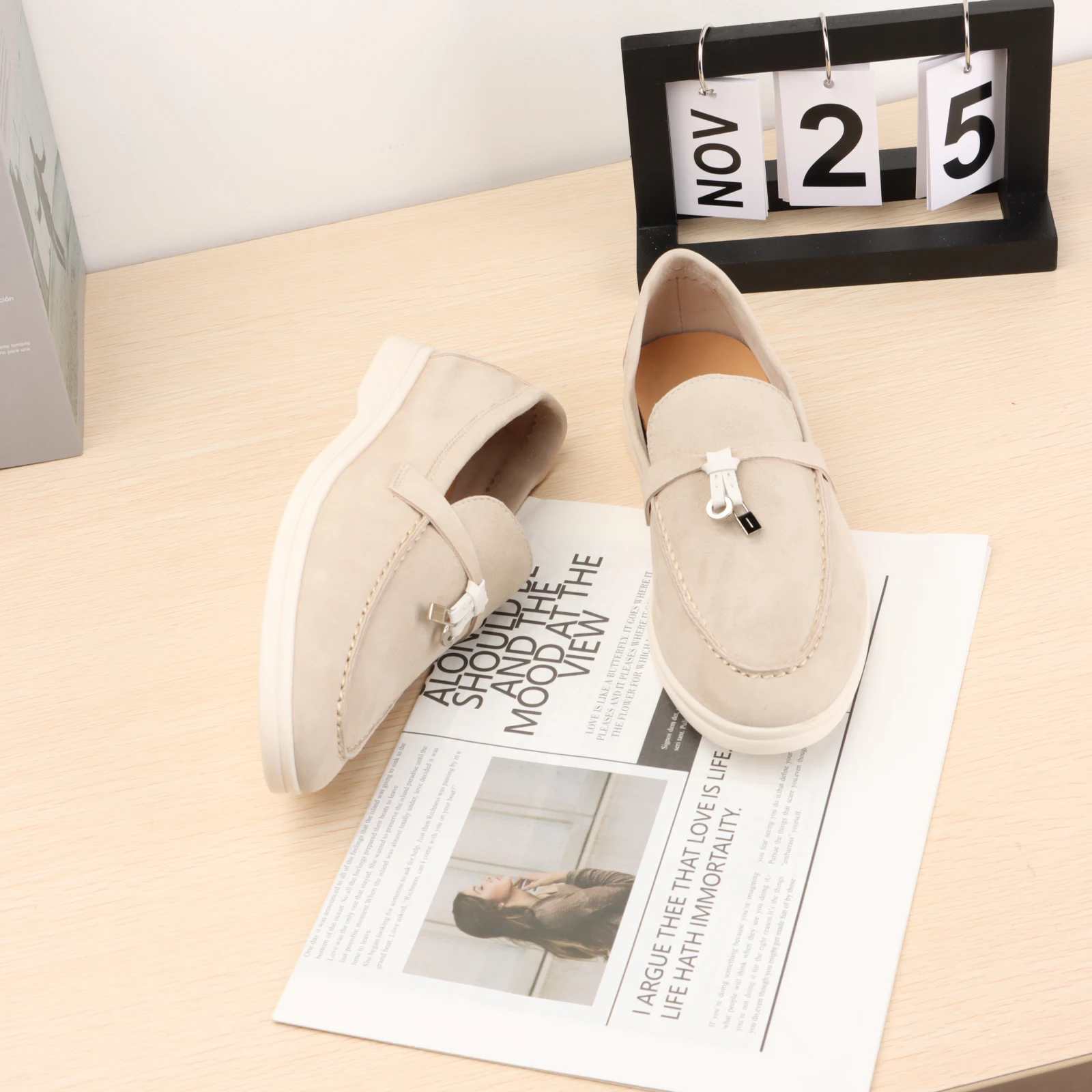 EAEOVNI luxurious Heels Shoes Stitching Loafers Other Adult None Women Pumps Heels Women The New Listing 6