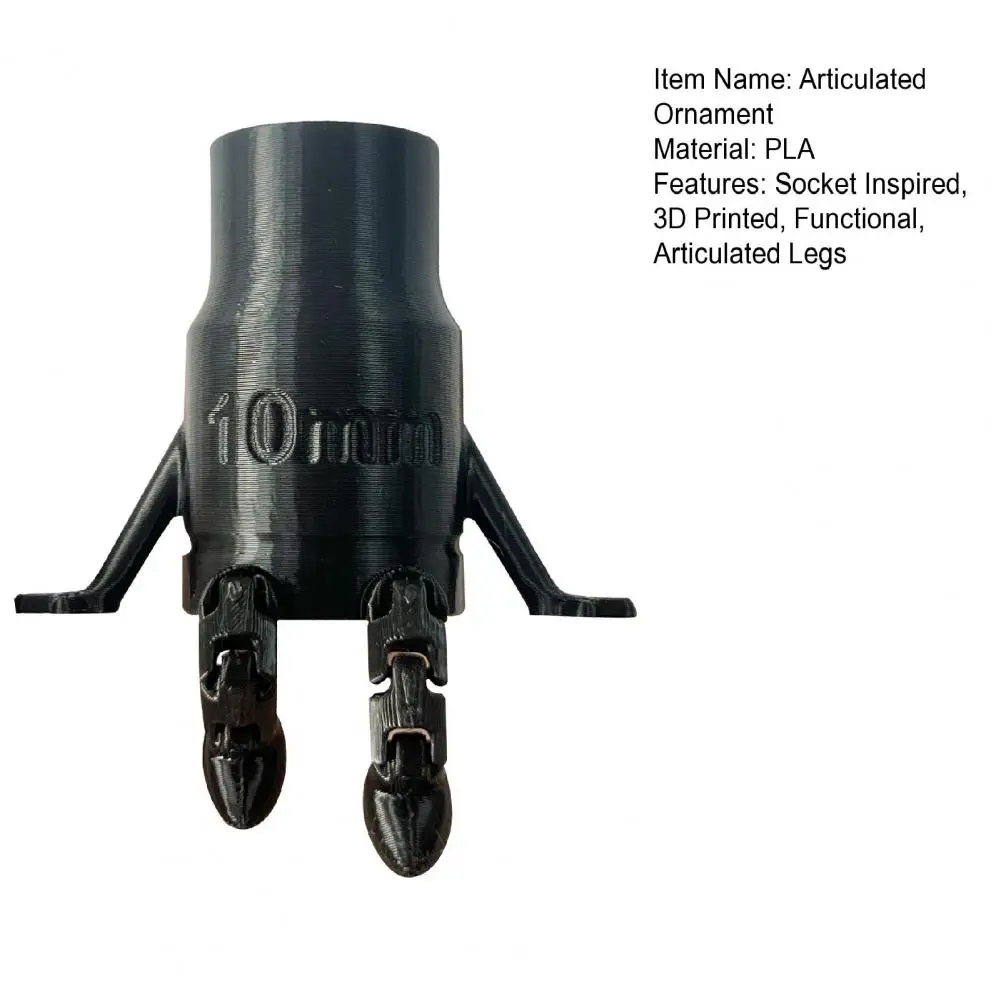 5cm Socket Buddy 3D Printed Socket Figure With Articulated Legs Desk Decor Pen Holder Gift For Mechanics And DIY Enthusiasts