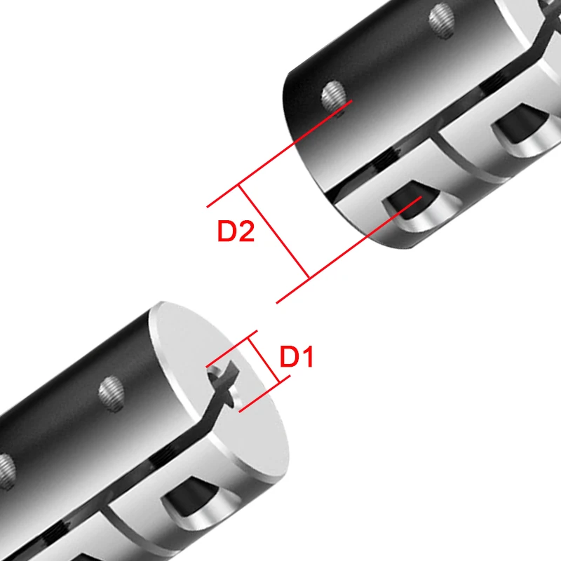 Description Picture 2 of itemShaft Coupling LL D16L16/24 Spider Rigid Torque Motor Connector Coupler CNC Aluminium Universal Joint 3D Printer Cardan