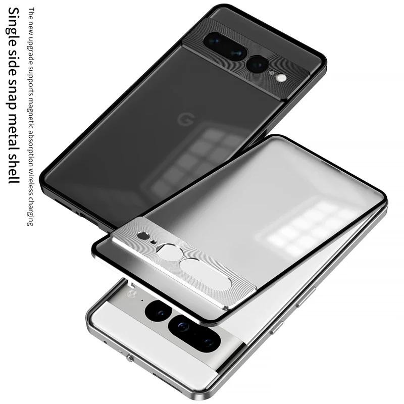 Durable Aluminum Alloy & Clear Acrylic Back Phone Case - Shockproof Protection