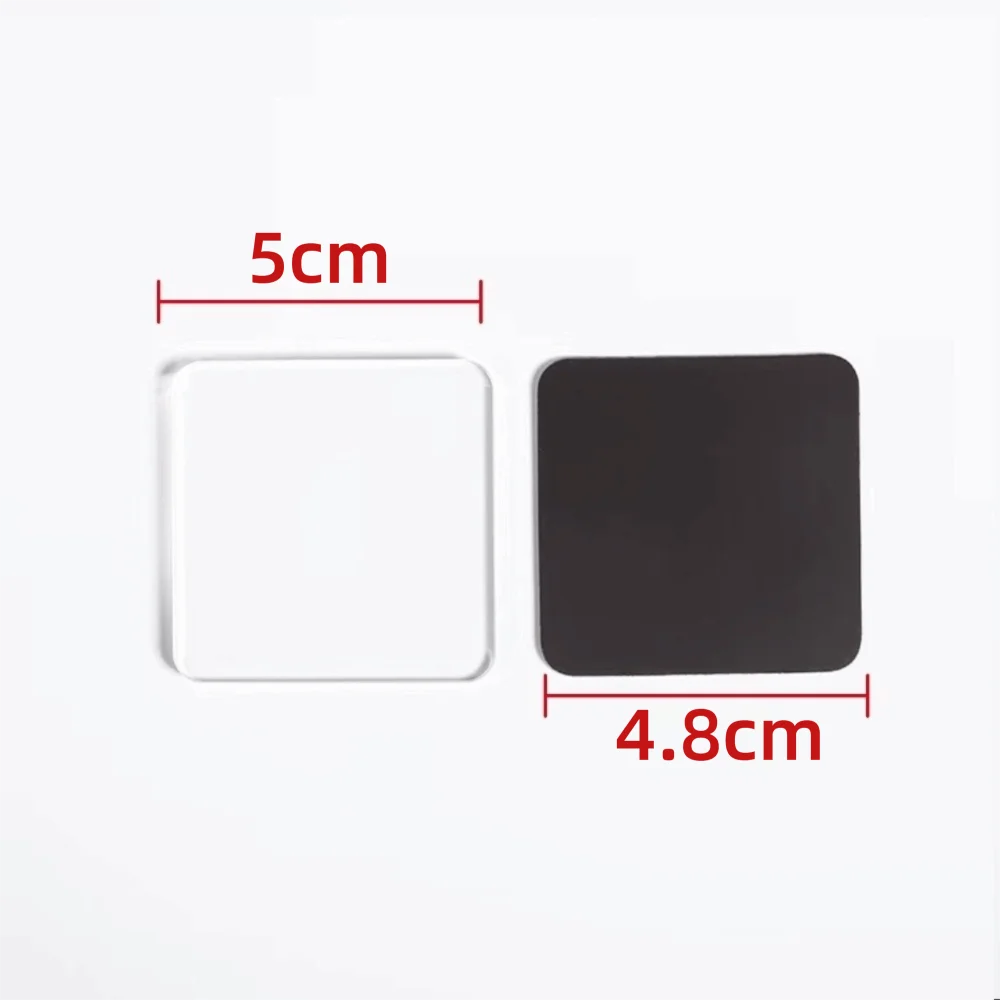 5개 DIY 수제 냉장고 자석 투명 마그네틱 시트 아크릴 냉장고 자석 사각형 자가 접착 DIY 공예 세트