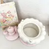 Modern Pink Castle Cake Ceramic Storage Jar Cute Home Jewelry Box Cake Shape Candy Biscuit Jar Desktop Ornament Home Decoration 3