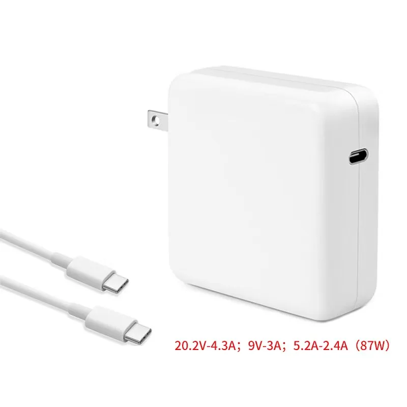 Sostituzione Per Caricabatterie Mac Book Pro Adattatore Di Alimentazione Usb C Da 87W Compatibile Con Mac Book Pro Da 13/15 Pollici Dopo Il 2016
