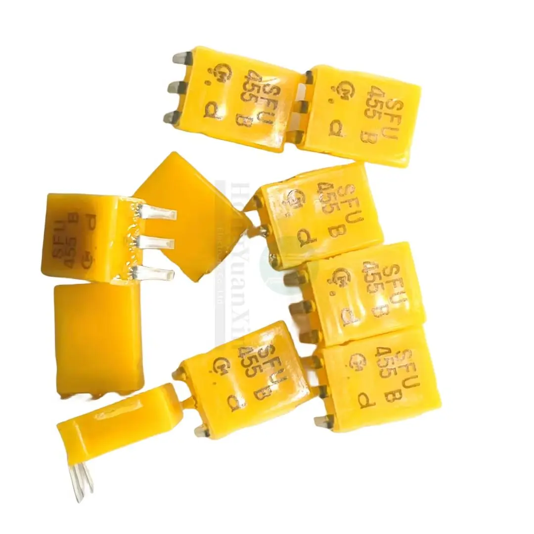 100PCS/세라믹 수정 발진기 SFU455B2 455B2 455KHZ 곡선 발 3 피트 필터 원격 제어 기계
