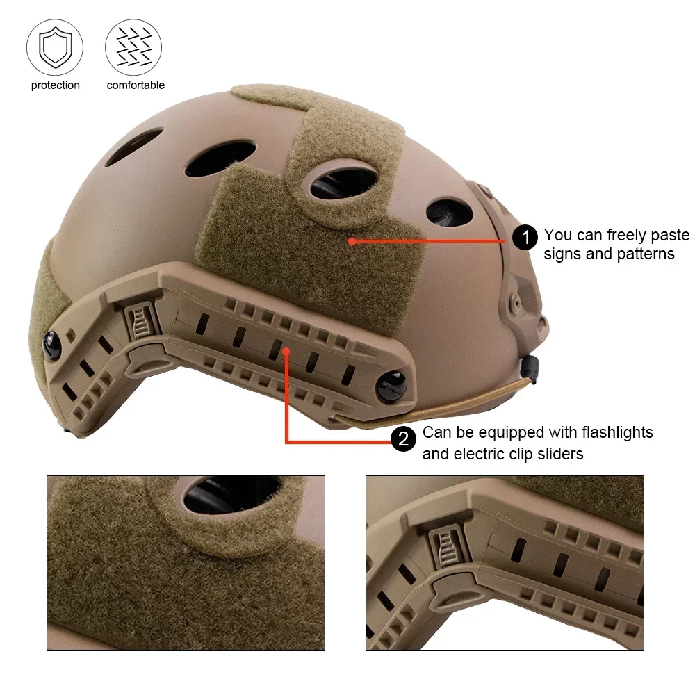 riot helmet FAST quick tactical helmet ABS sports outdoor PJ air gun hunting shooting CS protective equipment