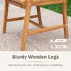 Outdoor Acacia Wood Dining Chairs Set of 4 Strong Wicker Back Armchairs Farmhouse Style Patio Deck Furniture Heavy Duty Assembly 6