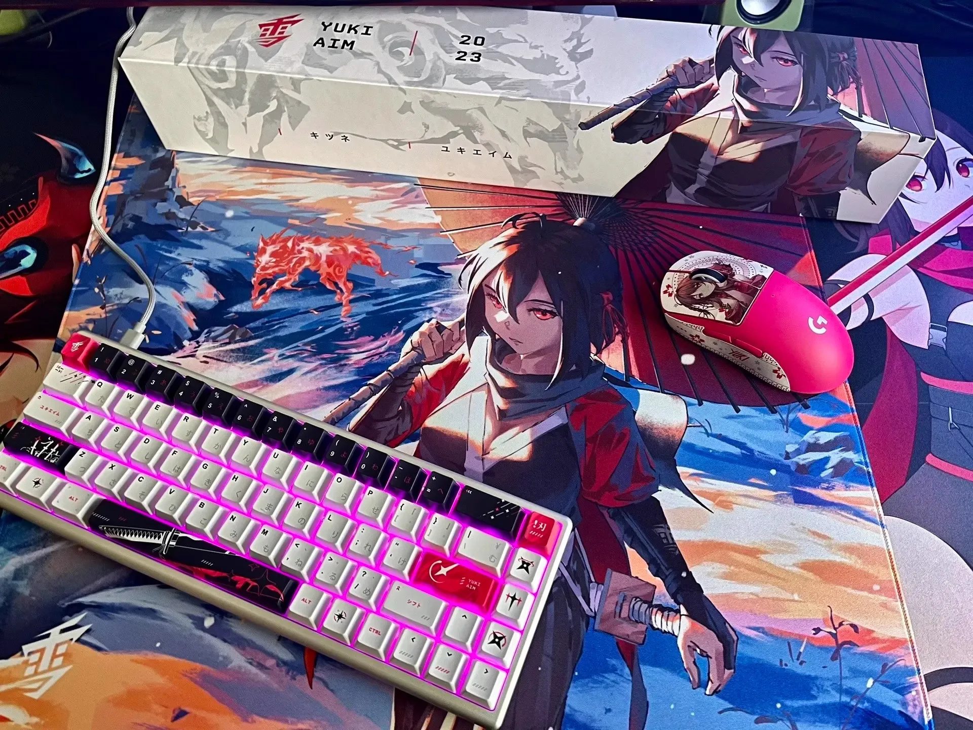YukiAim Glass 潜め Mousepad Oni 2.0 Large