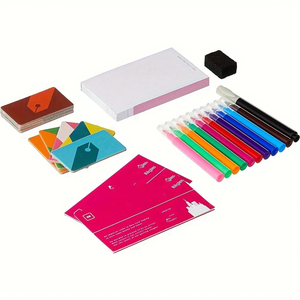 Storytelling & Drawing Party Card Game - Perfect for Family Gatherings & Travel, Halloween Gift Edition, Fun for 5-10 Players
