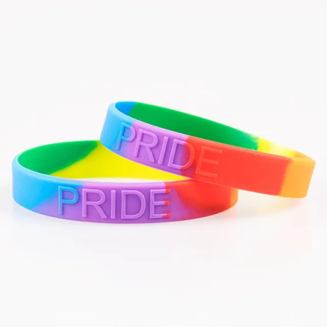 2PCS Colour Pride Rubber Bracelet 9