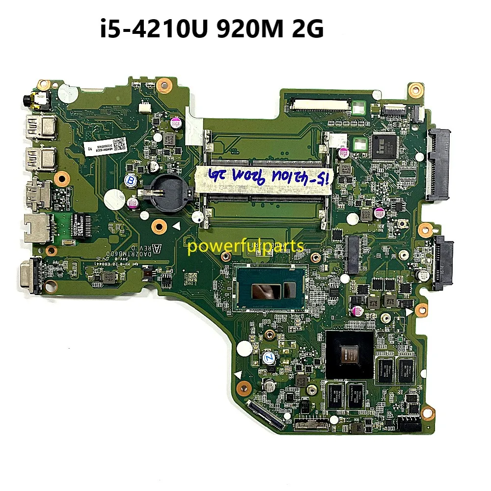 

100% рабочая материнская плата для Acer ASPIRE E5-573 E5-573G Cpu + графика 920M 2G NBMVM11003 DA0ZRTMB6D0 протестирована ОК