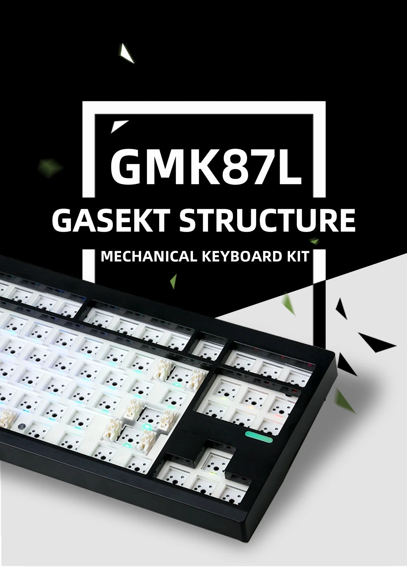 ZUOYA GMK87-L 무선 2.4G Bluetooth 맞춤형 DIY 기계식 키보드 키트는 핫 스왑 RGB 백라이트를 지원합니다. ?