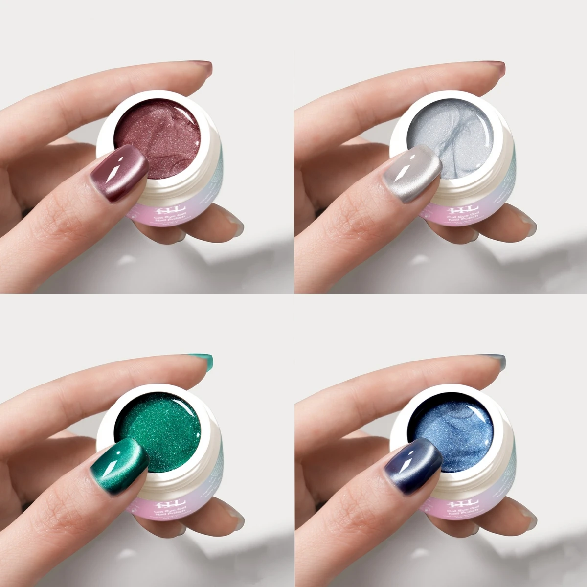 새로운 인기 반사 고양이 눈 자석 네일 젤 세미 퍼머넌트 네일 아트 소킹 LED 네일 살롱 DIY 네일 살롱 젤