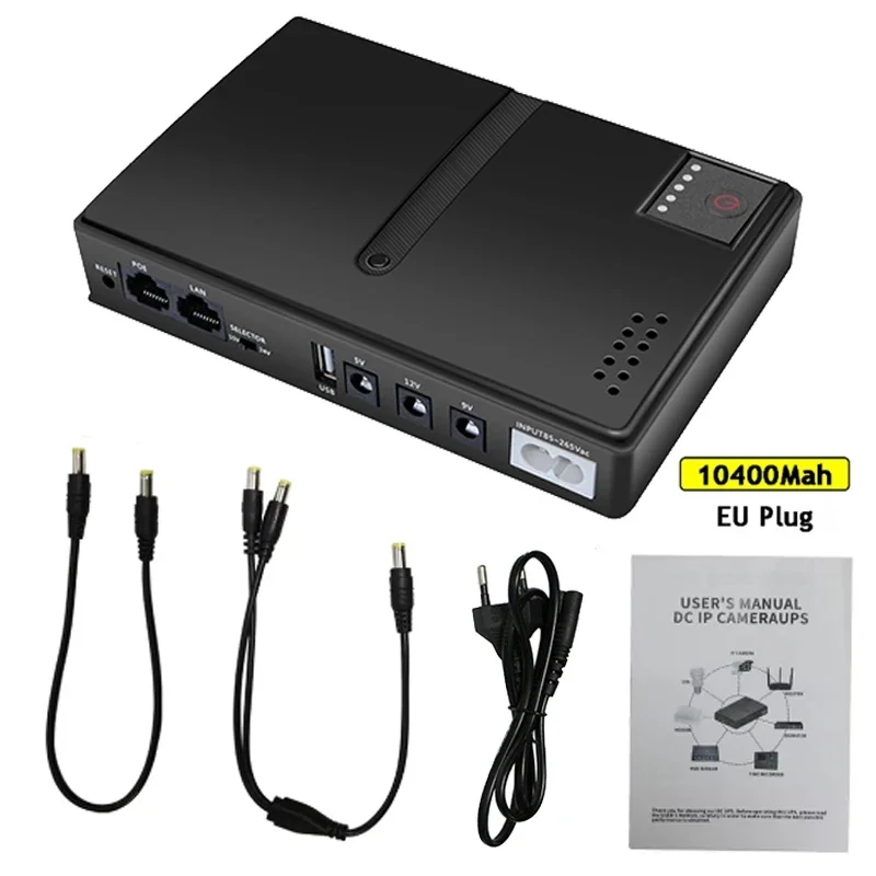 AC85-265V DC1018P Router 5V9V12V Optical Cat Monitor Backup Uninterruptible 10400Mah DC Power Supply Charger Cell Phone UPS, portable ups,dc power supply,mini ups,uninterruptible power supply